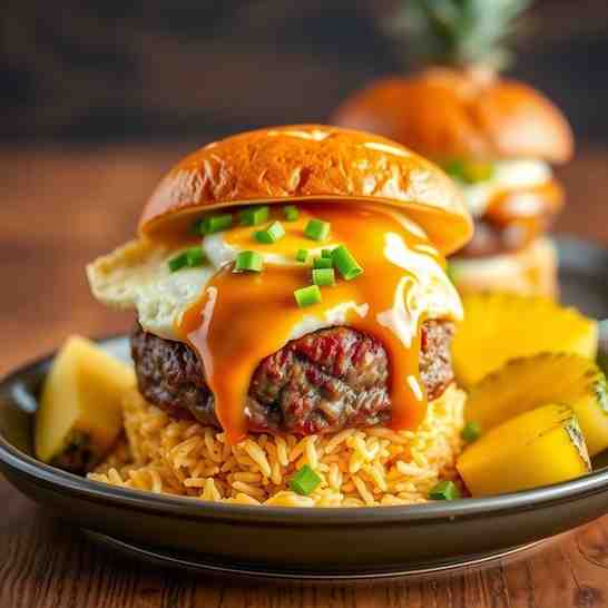 Hearty Hawaiian Loco Moco - Burger with Egg Recipe